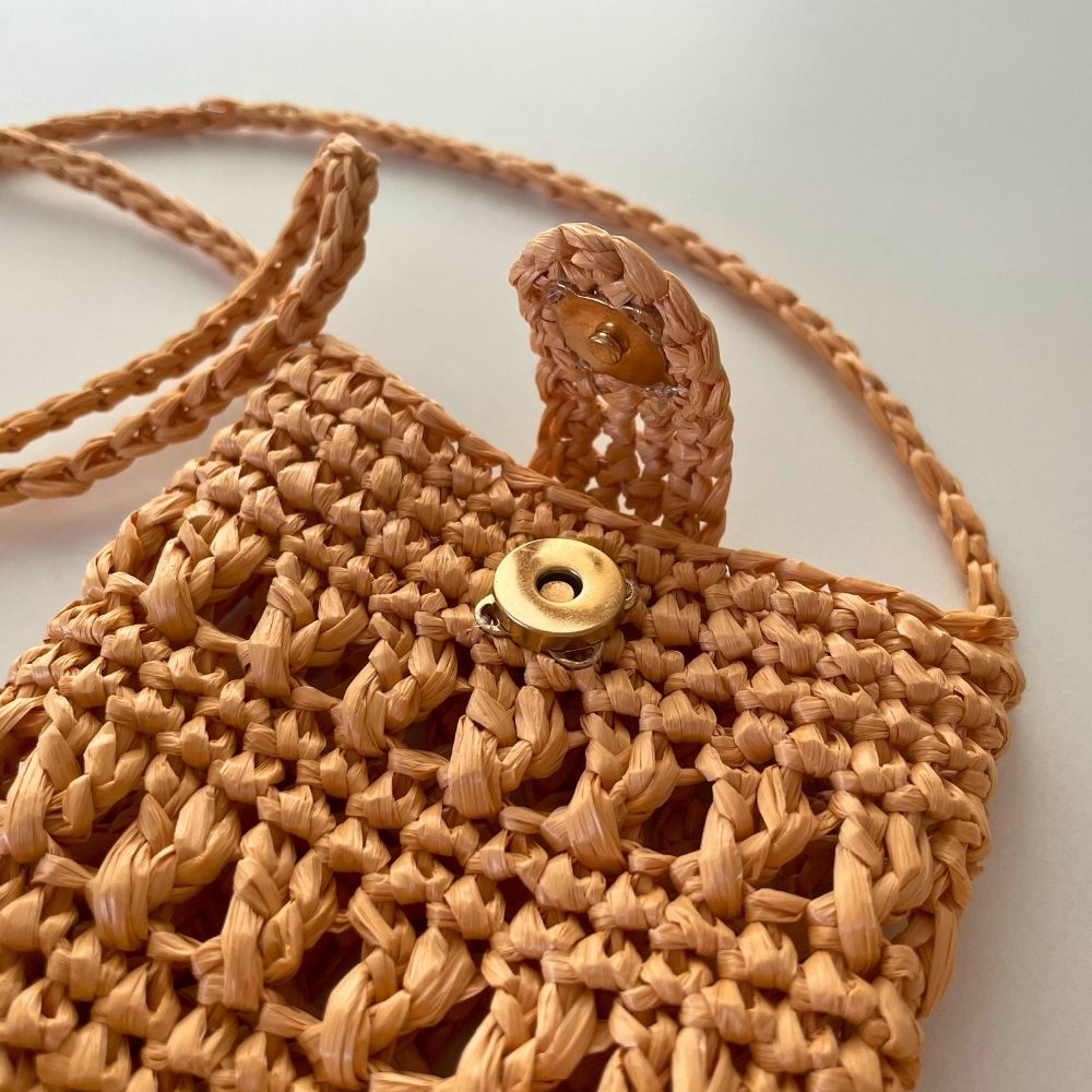 Crochet raffia phone bag PDF