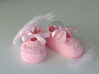 Crochet baby shoes pattern, newborn girl soft sole crib sandals, christening footwear #B20