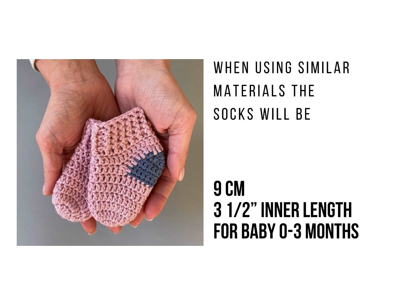 Baby socks crochet pattern for 0-3 months #b3