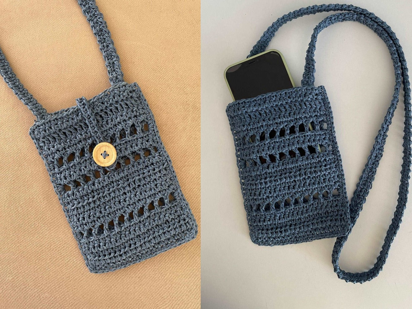 Crochet crossbody bag #1BA