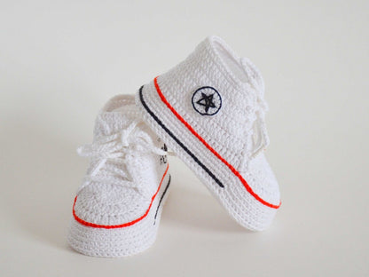 Baby high top sneakers crochet pattern #B8