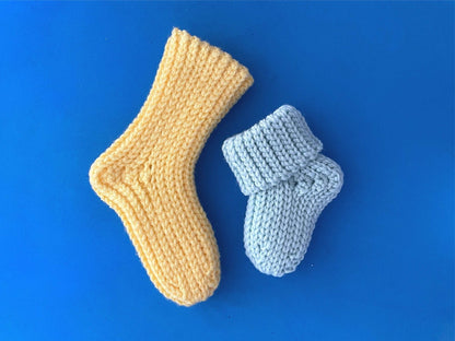 Easy crochet pattern baby socks newborn baby girl boy 3 sizes #B16