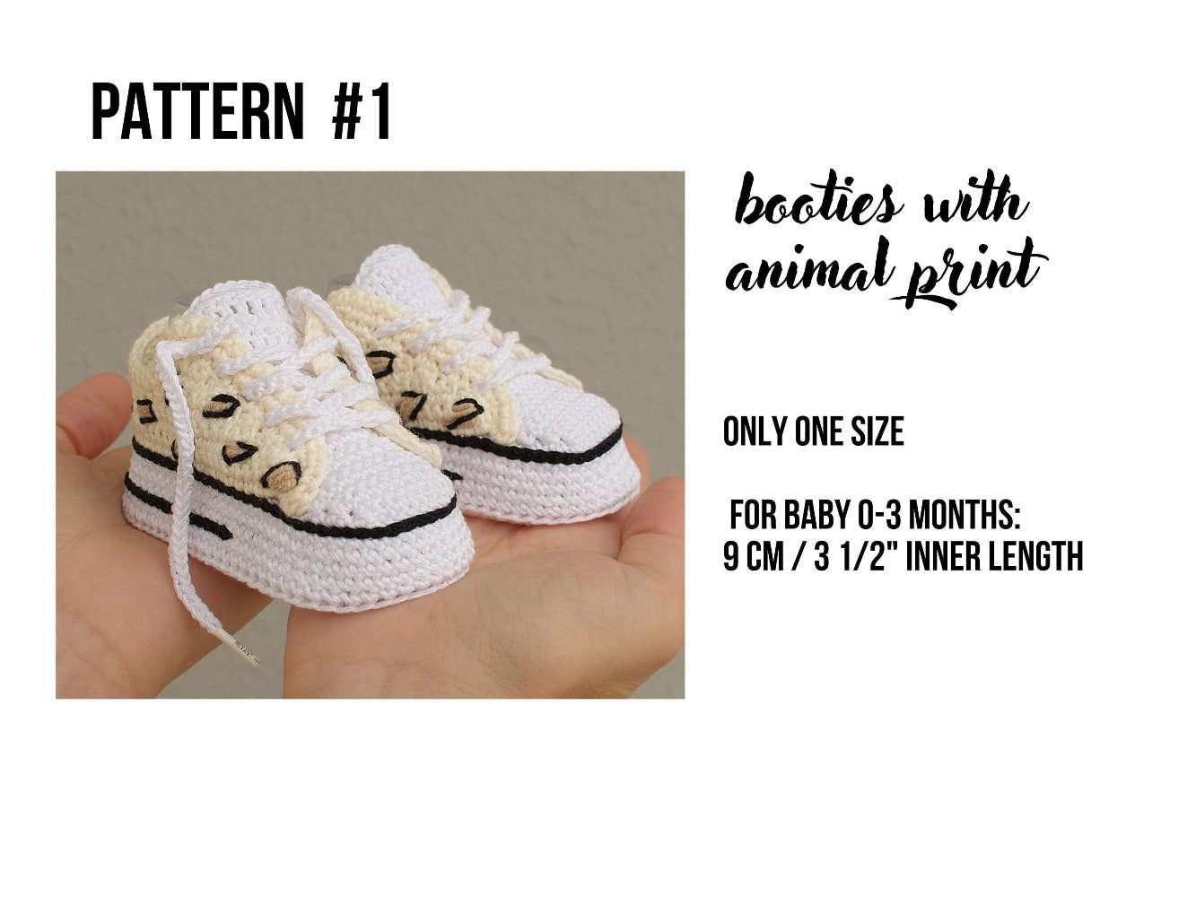 der ovre underjordisk ål Crochet baby booties patterns set 4 shoe sneakers, newborn gift –  CrochetClubStore