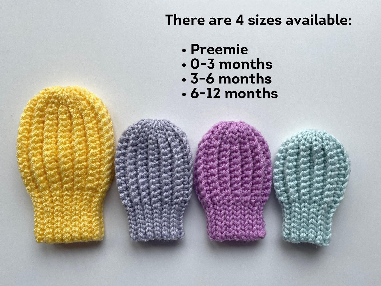 Crochet baby mittens pattern