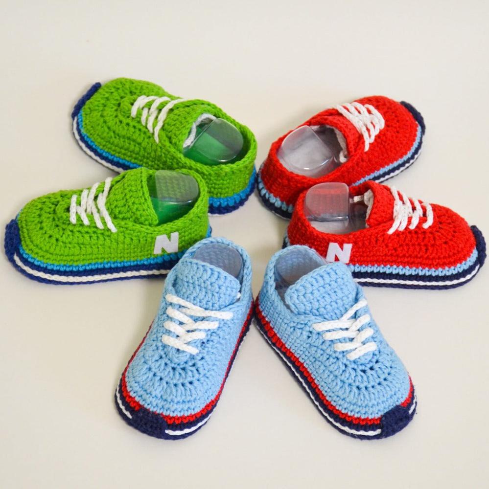 new balance inspired crochet sneakers